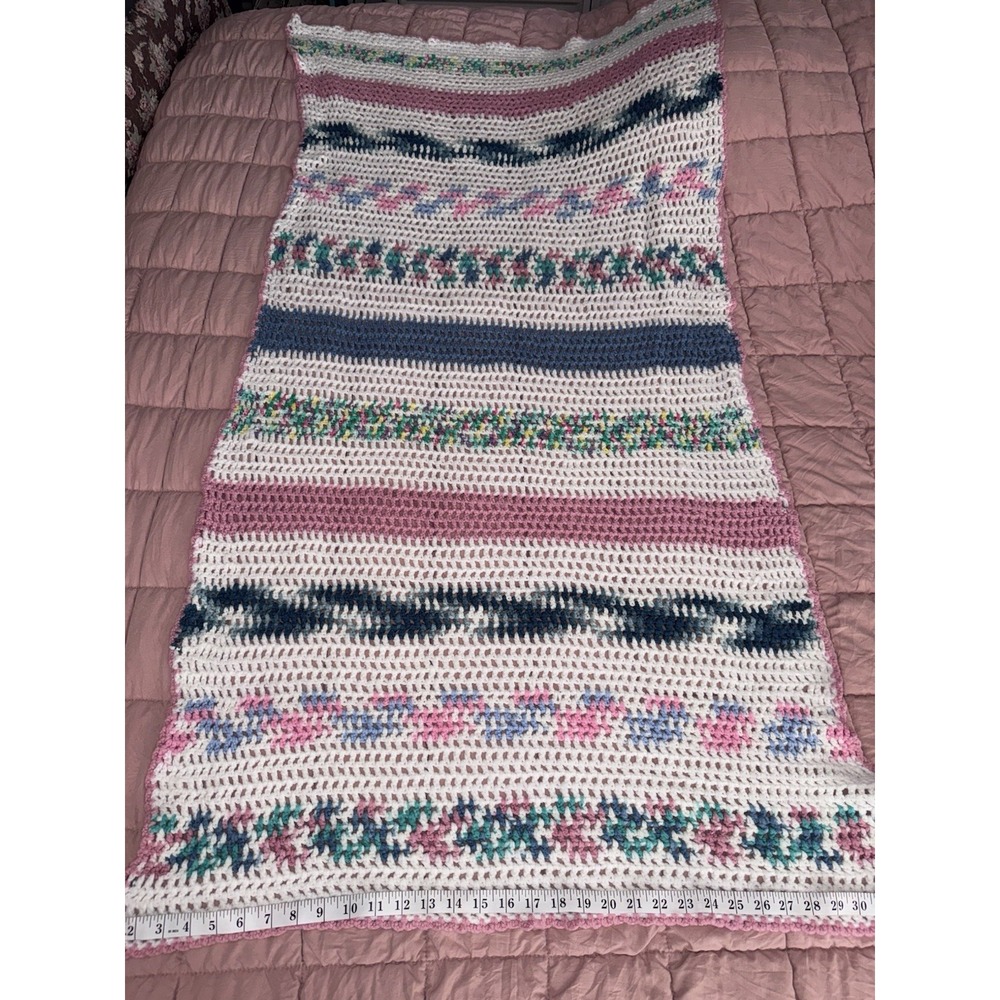 Handmade Crocheted Baby Afghan Or Shoulder Shawl